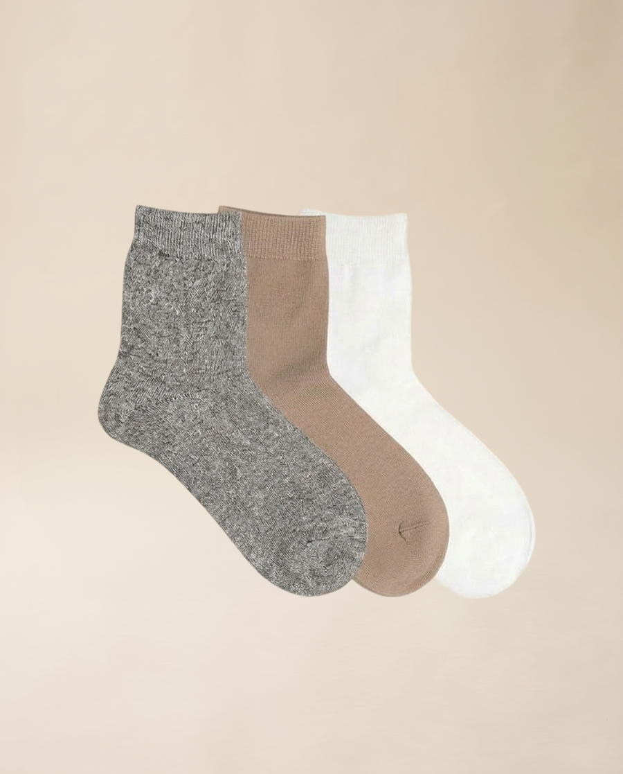 Deerforest ponožky z hedvábí a merino vlny (sada 3 ks) – Mix